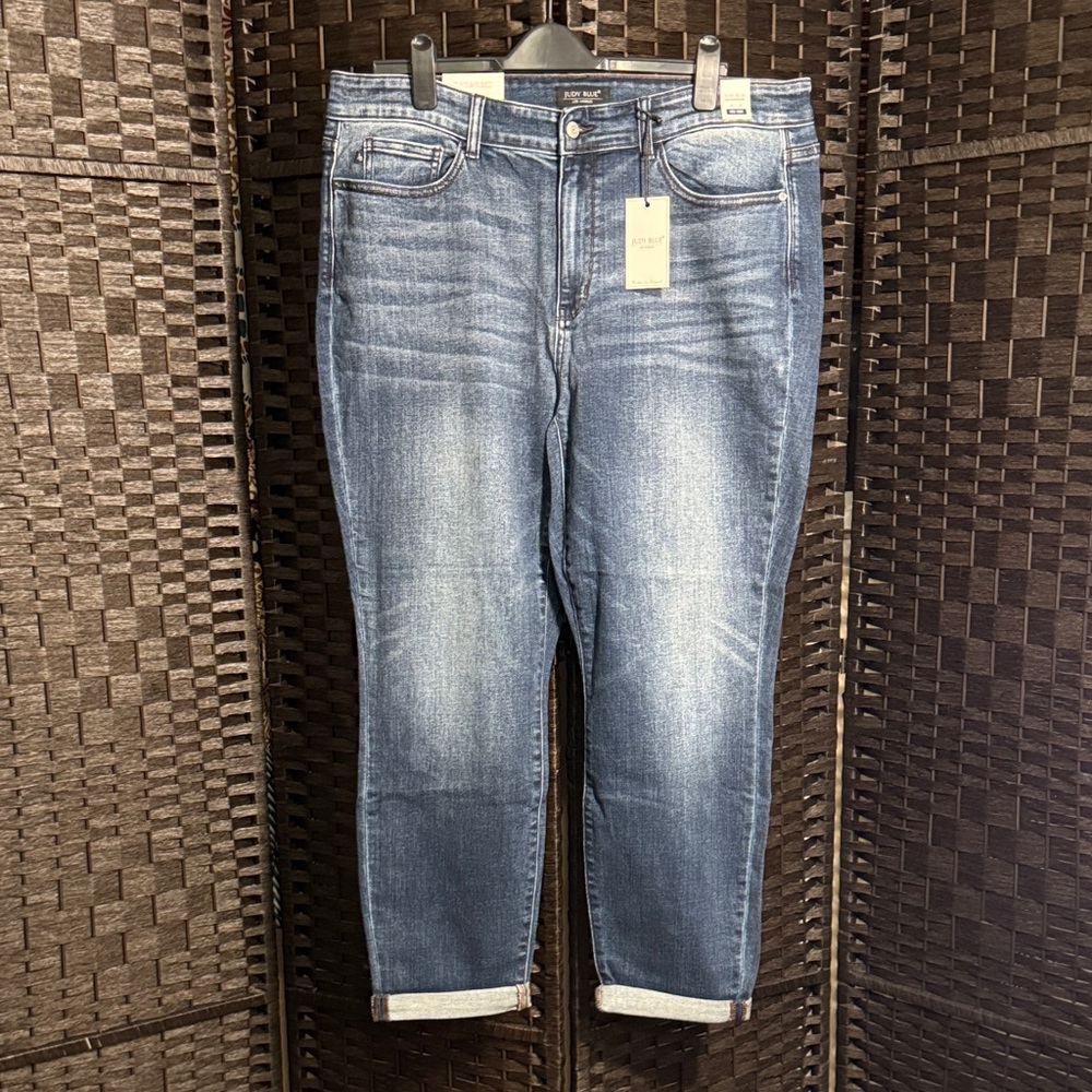 MoCo Judy Blue Simply Perfect Non Distressed Slim Jeans Dark Wash Denim Size 18W